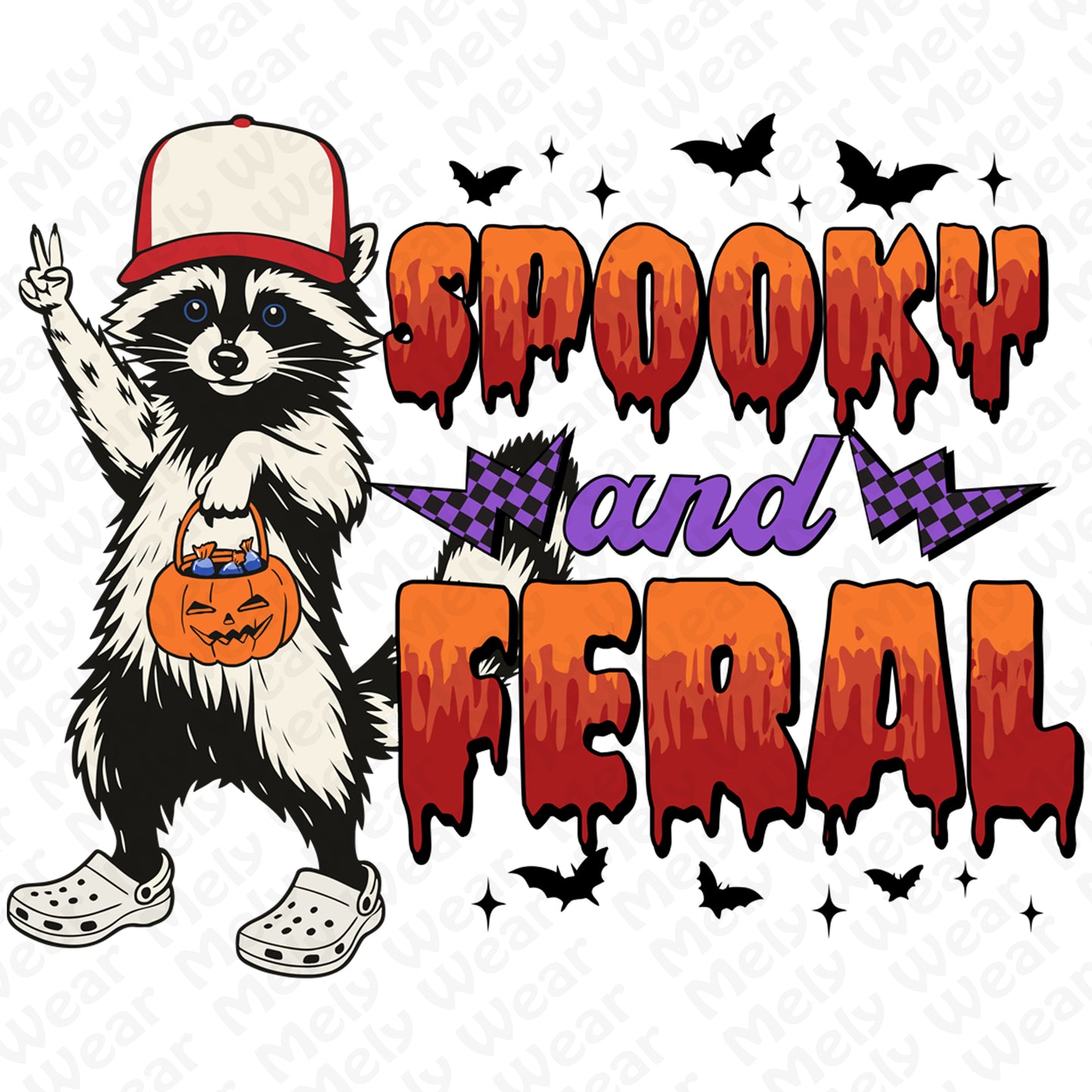 Spooky and Feral Shirt Hoodie Sweatshirt for Halloween Lovers