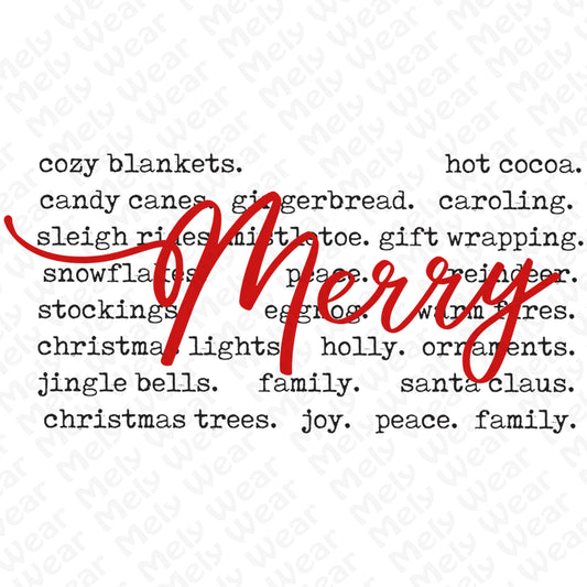 Merry Christmas Typography Shirt Hoodie