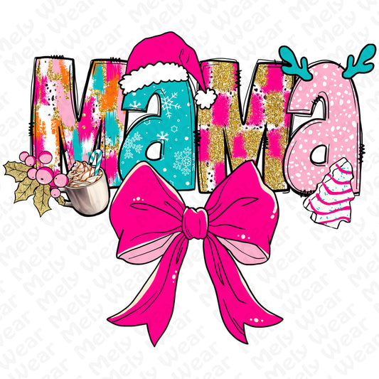 Merry Christmas Mama Shirt Cute Holiday Gift