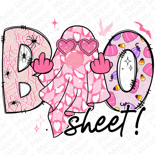 Pink Sassy Ghost Boo Shirt - Cute Halloween Attitude Tee