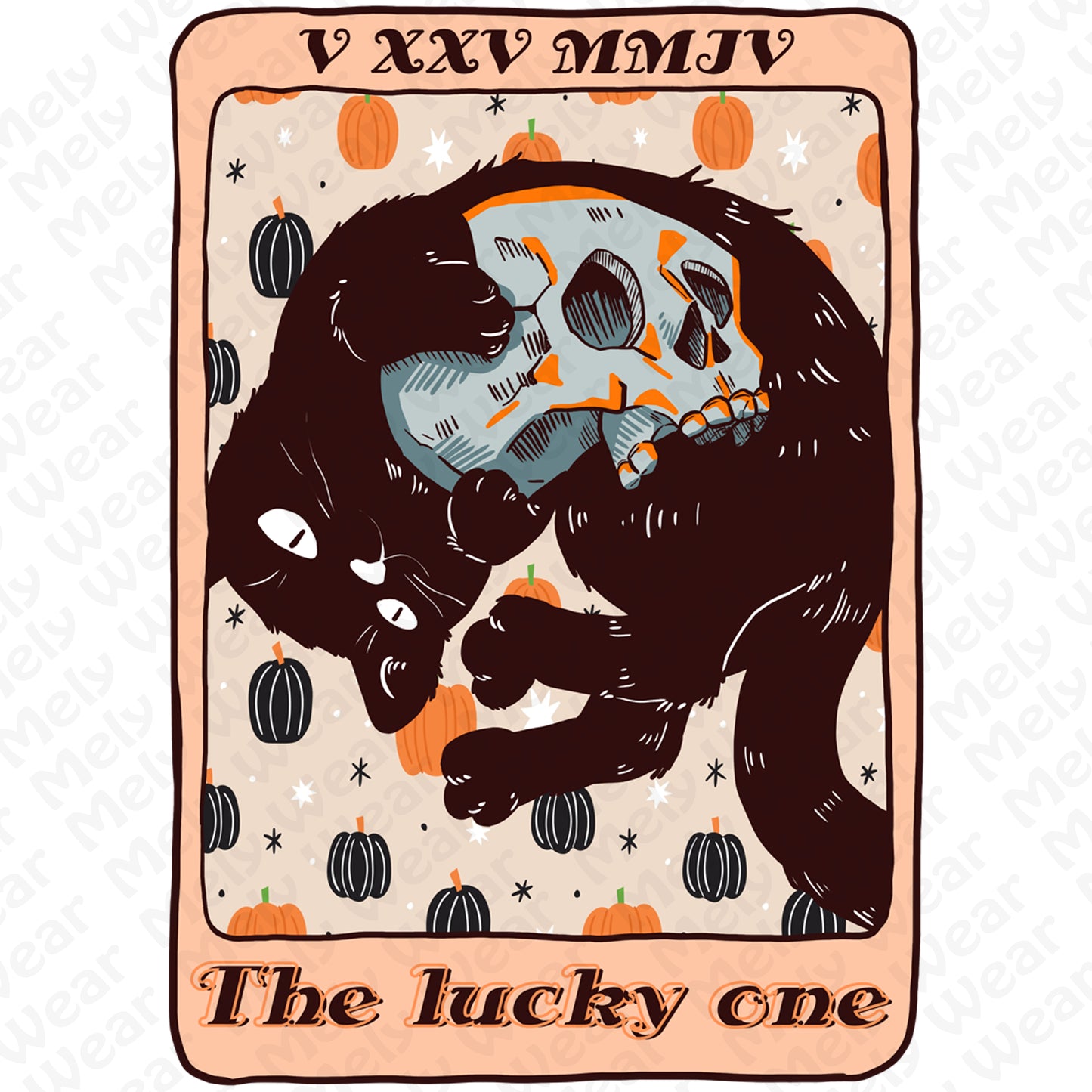 The Lucky One - Halloween Black Cat Tarot Tee