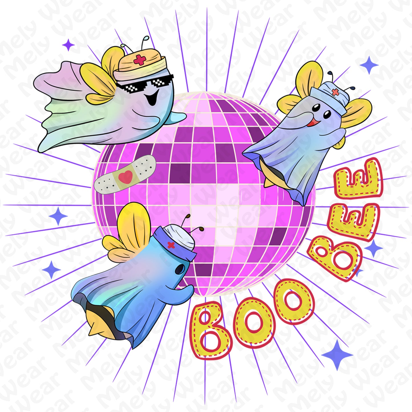 Boo Bee – Cute Disco Ghost Nurse Bee Shirt