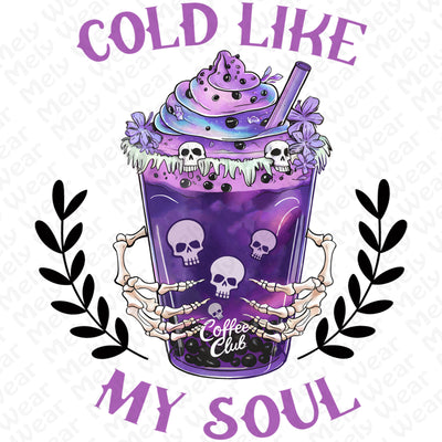 Cold Like My Soul Iced Coffee Halloween Shirt