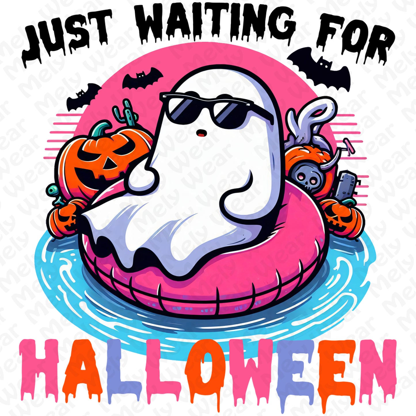 Chill Ghost Halloween Pool Float Shirt