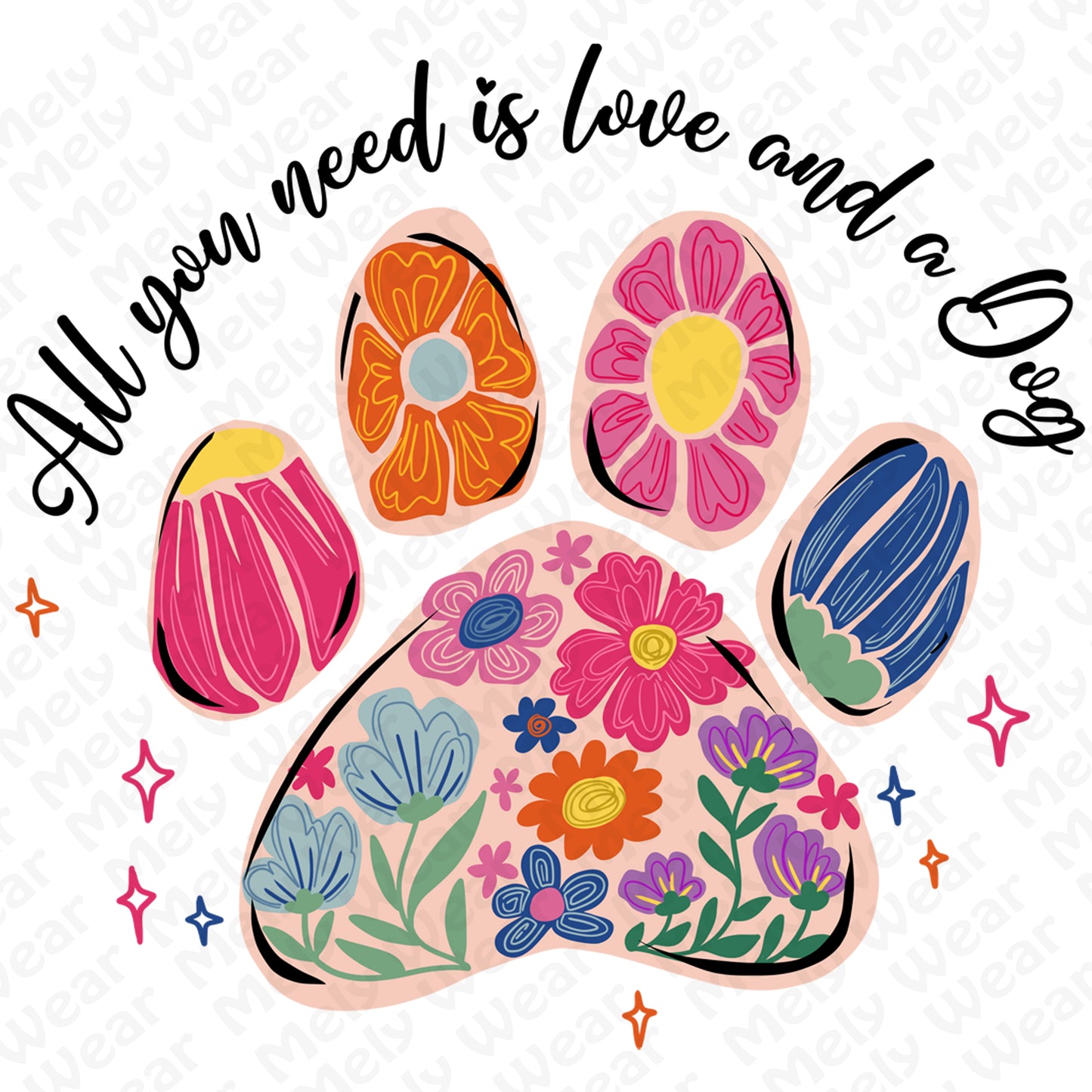 Floral Paw Print Shirt Hoodie Sweatshirt Gift for Pet Moms