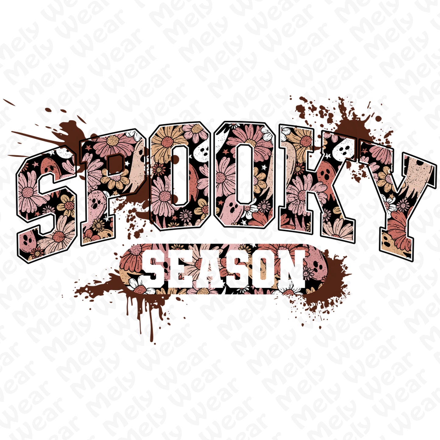 Grunge Floral Spooky Season Shirt