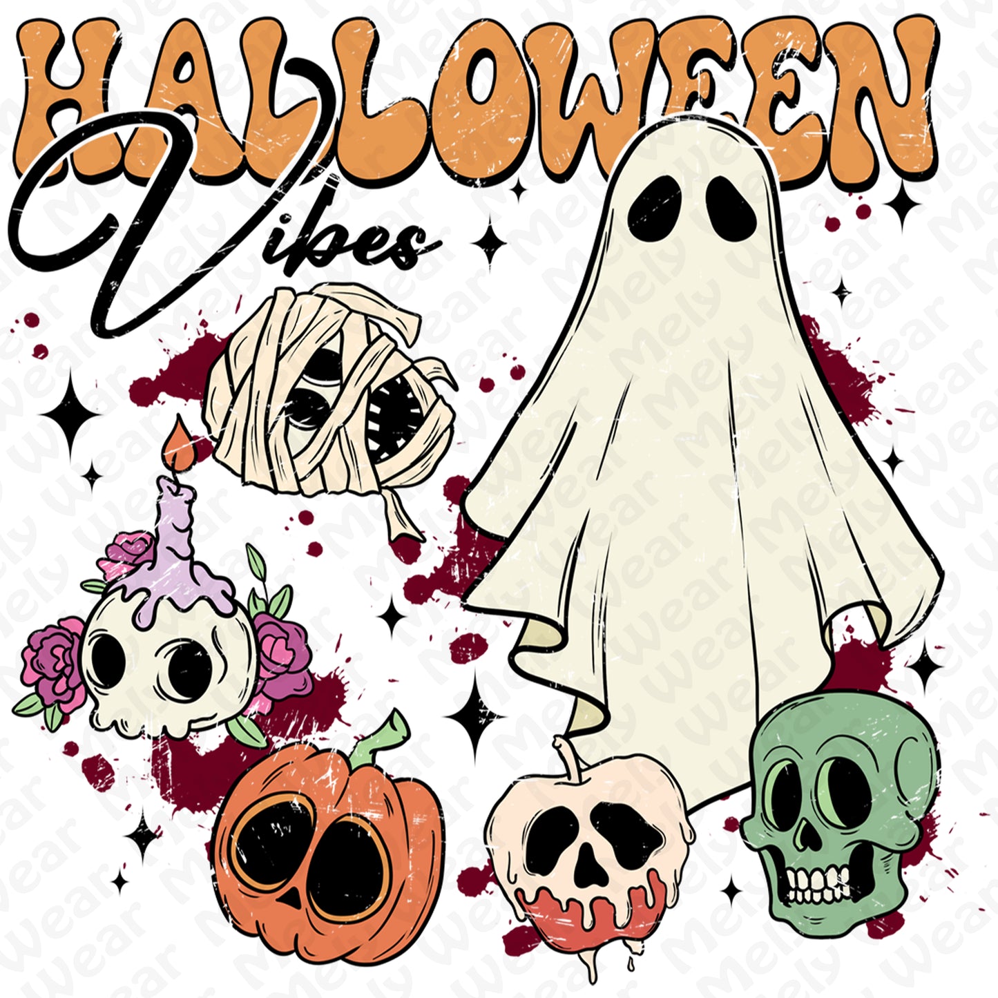Classic Halloween Ghost and Skull Shirt