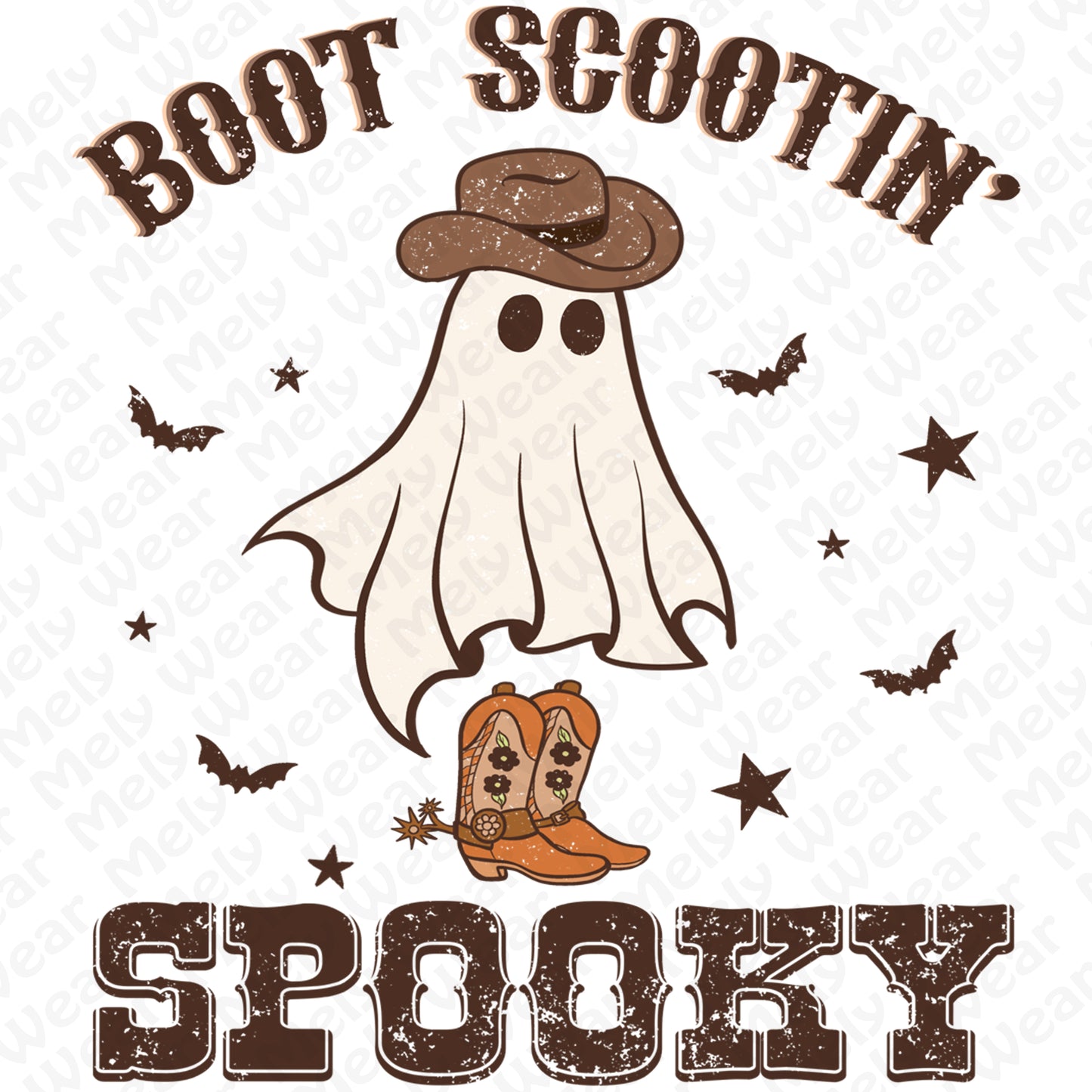 Boot Scootin Spooky Ghost Tee