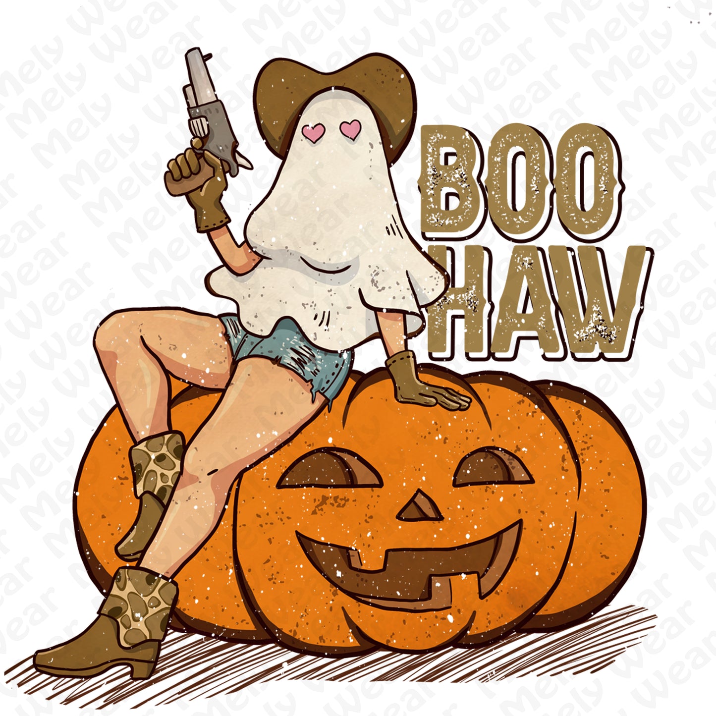 Boo Haw Halloween Cowgirl Tee