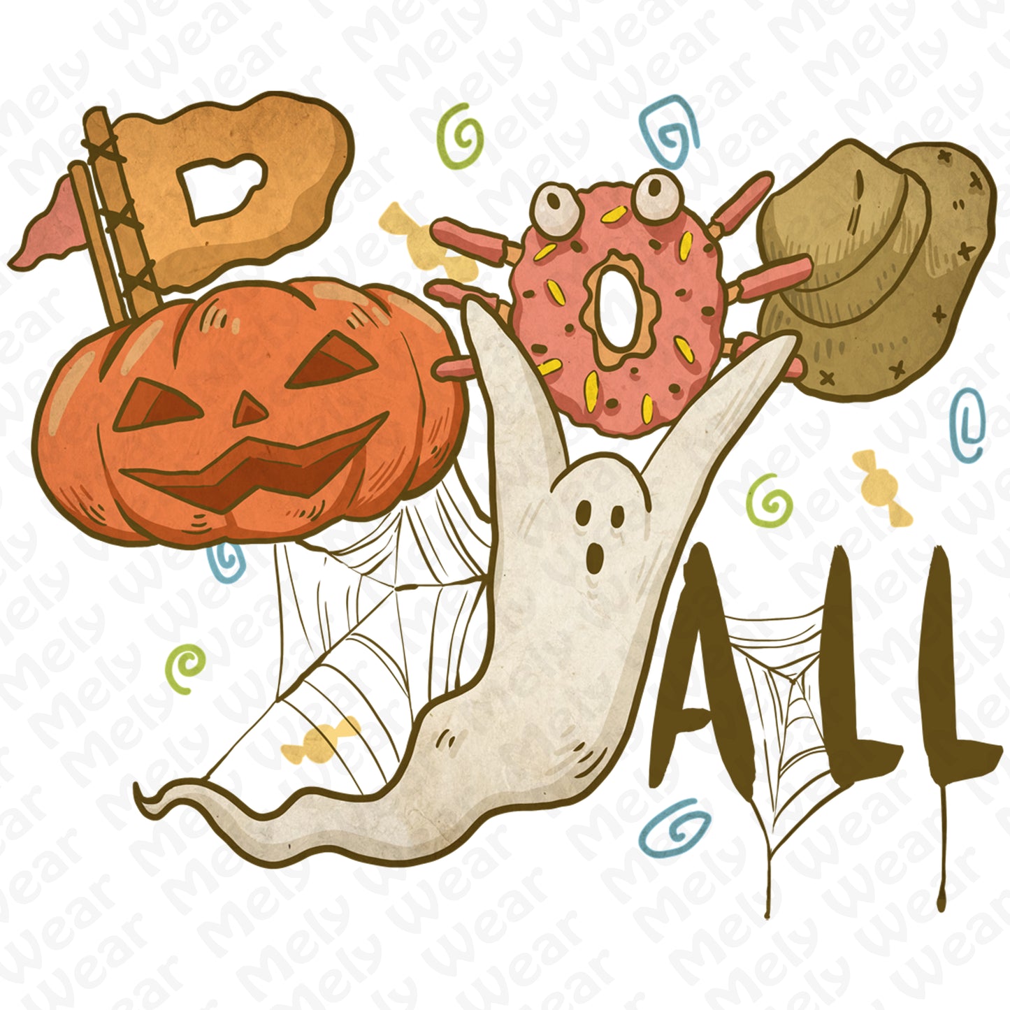 Boo Yall Cute Halloween Fall Tee