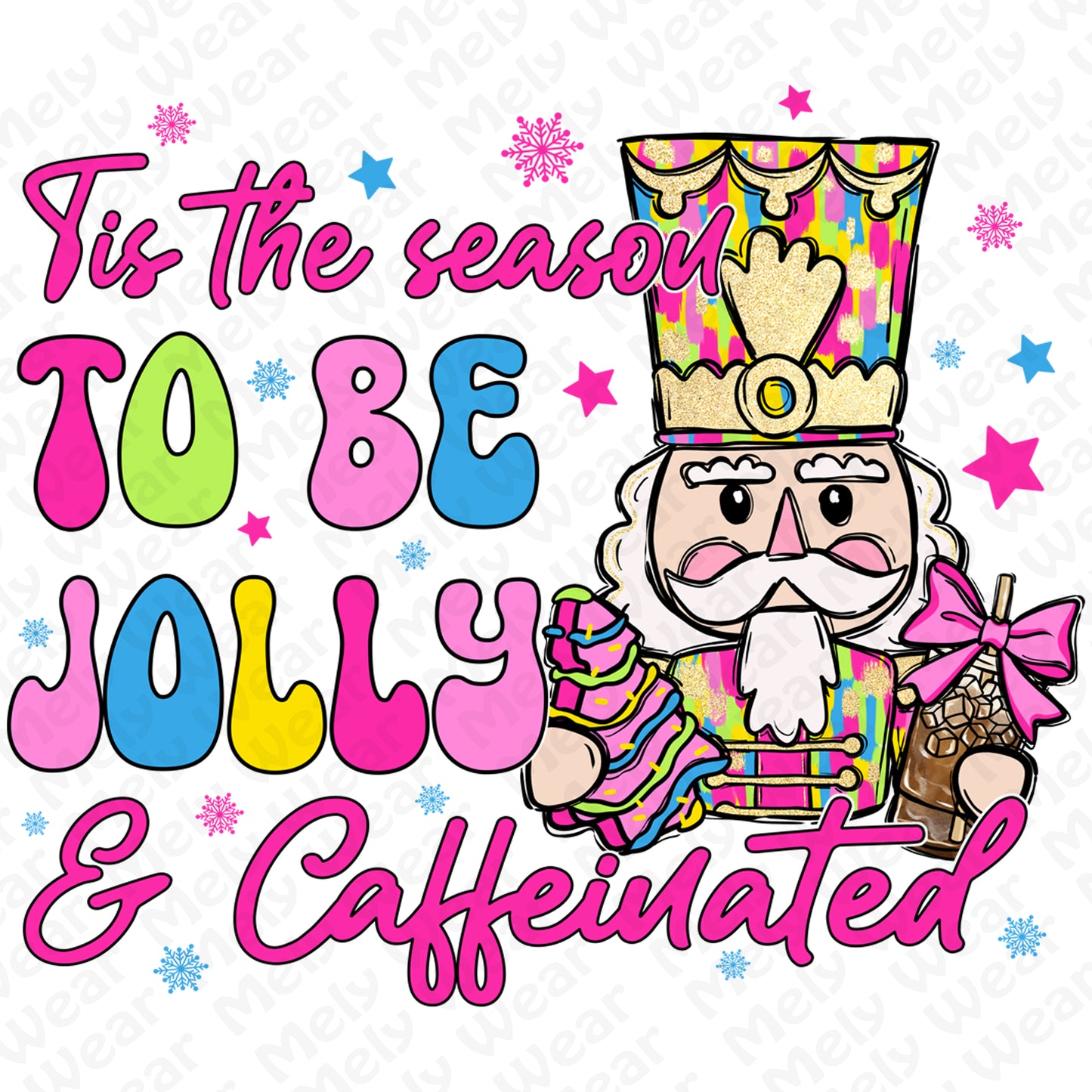 Tis the Season To Be Jolly and Caffeinated Christmas Shirt