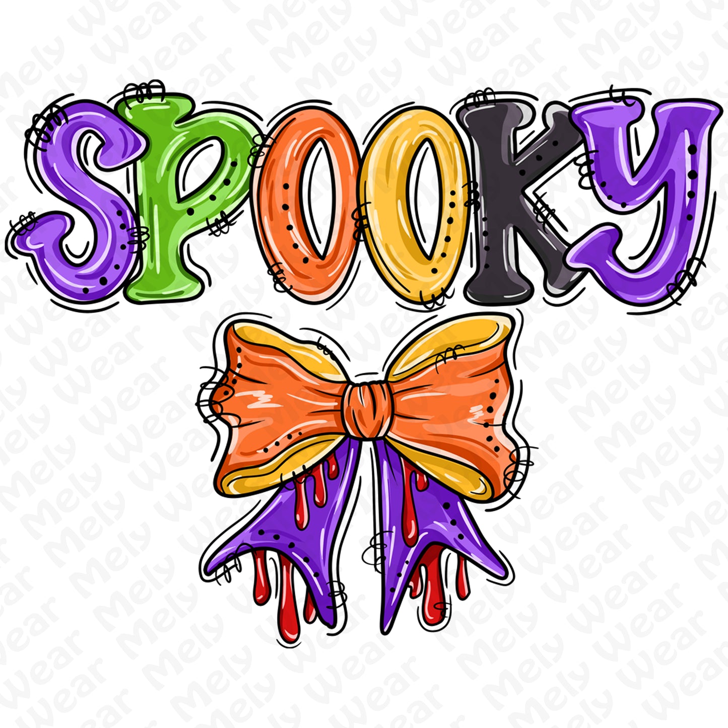 Spooky Letter Hand-drawing shirt