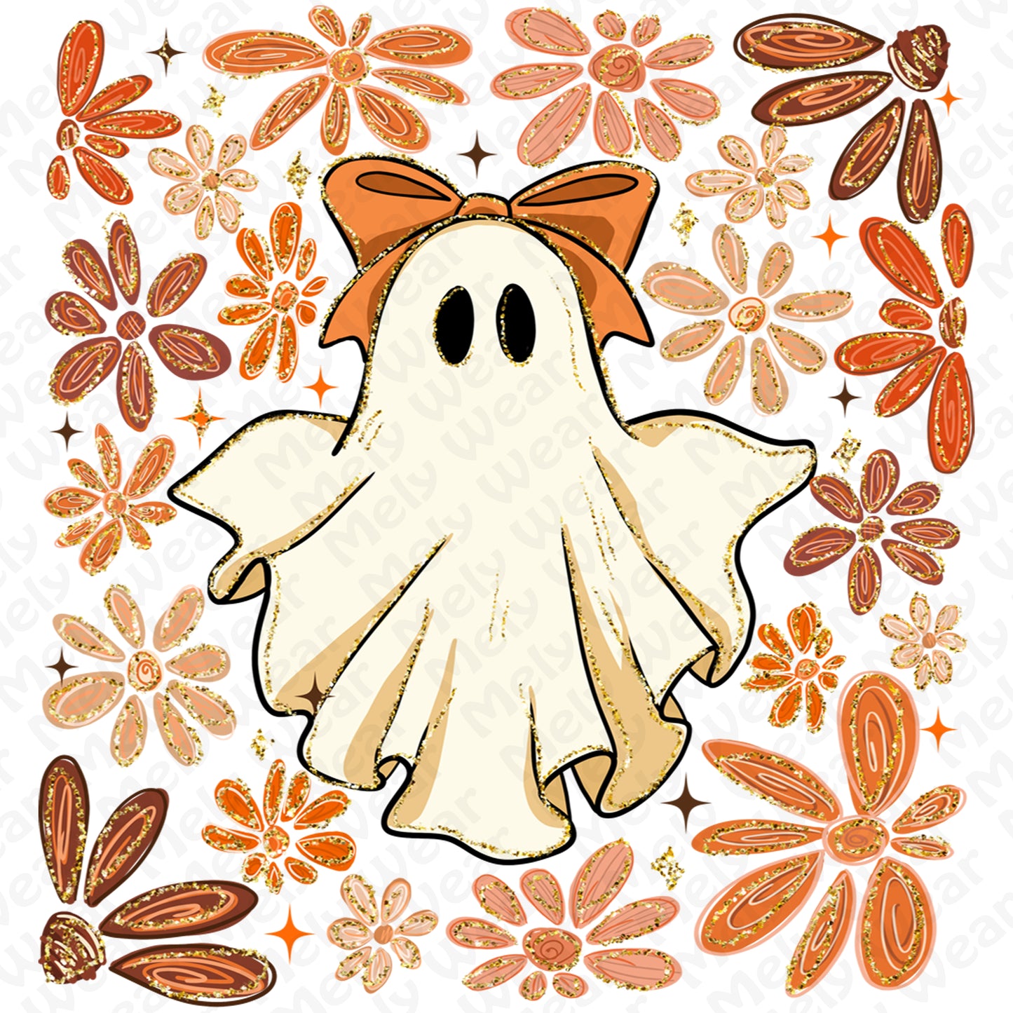 Boho floral ghost halloween shirt
