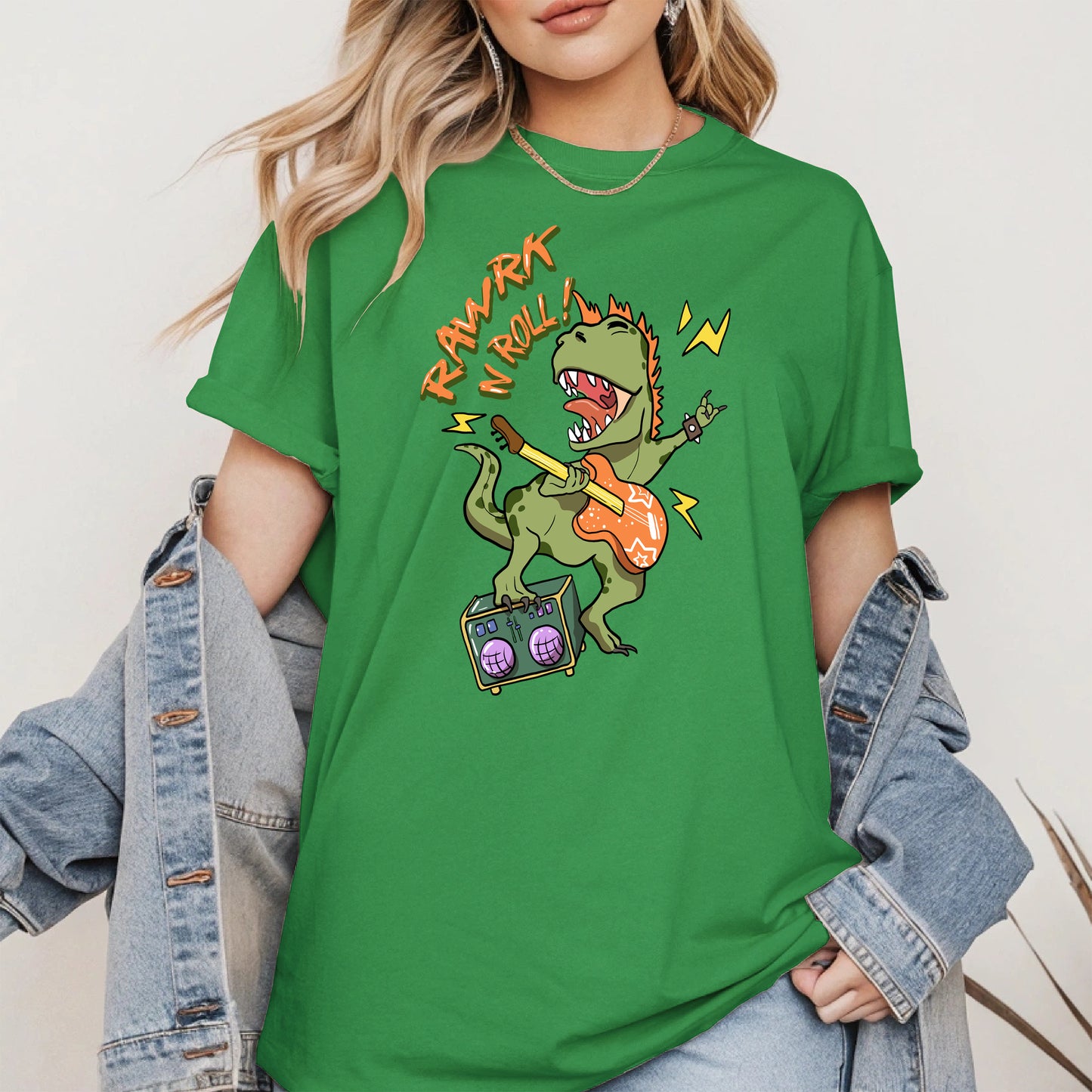 Rawrk N Roll Dinosaur Shirt