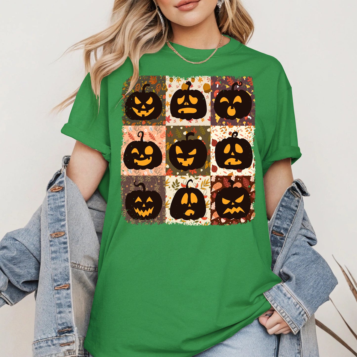 Funny Pumpkin Faces Shirt Hoodie Sweatshirt for Halloween Lovers