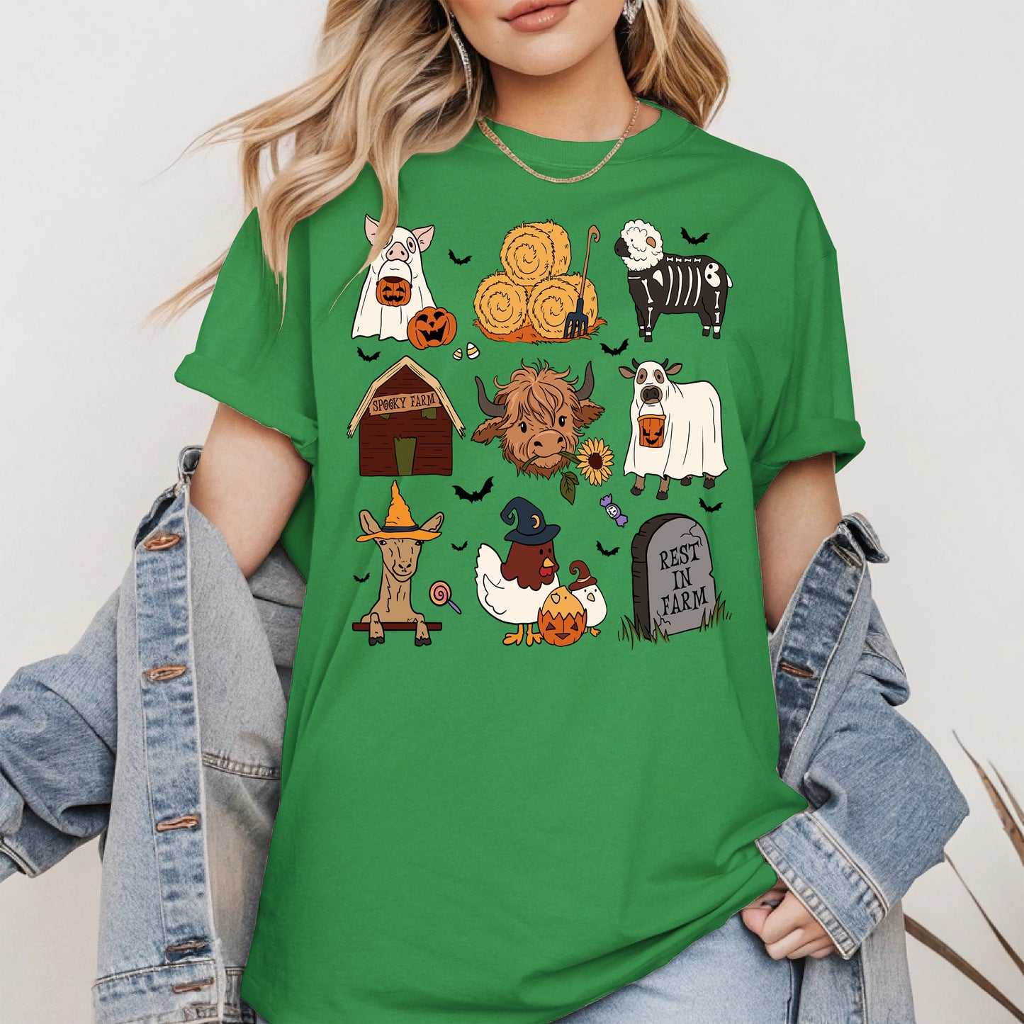 Spooky Cute Halloween Farm Animal Shirt