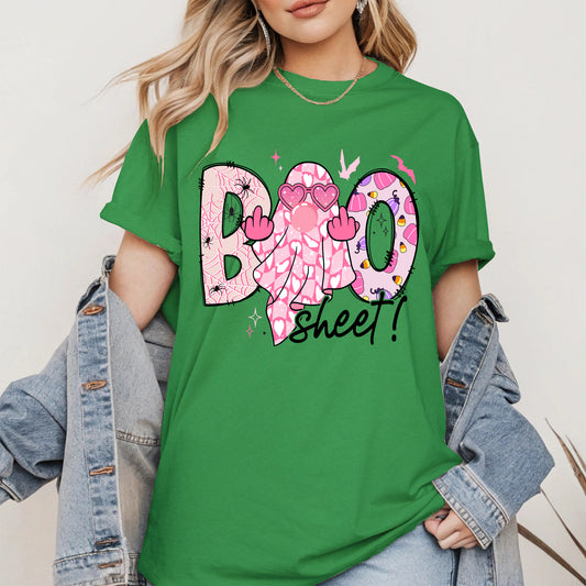 Pink Sassy Ghost Boo Shirt - Cute Halloween Attitude Tee