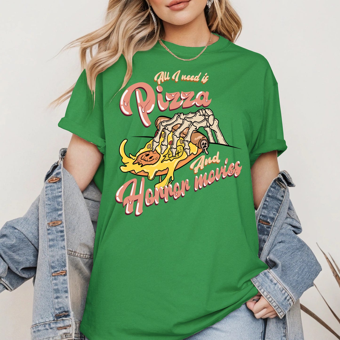 All I Need Is Pizza And Horror Movies Shirt