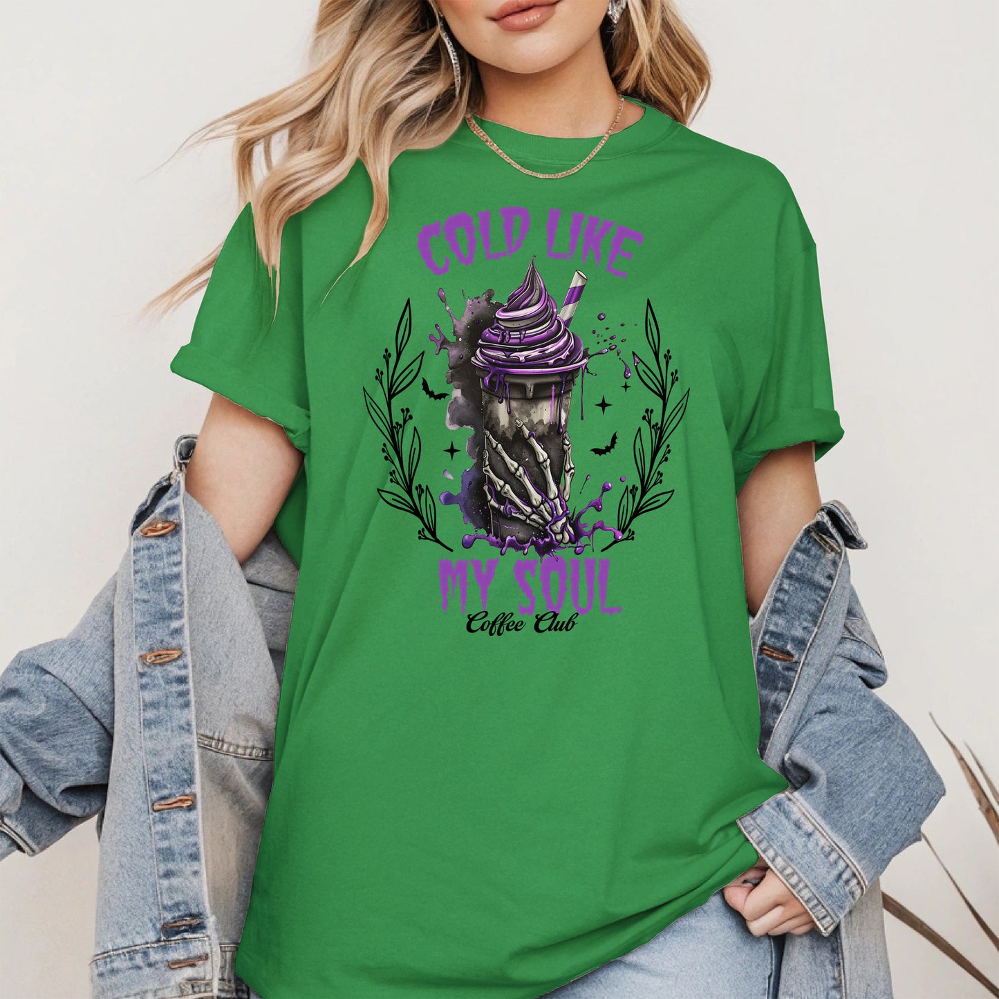 Cold Like My Soul Skeleton Drink Halloween Shirt