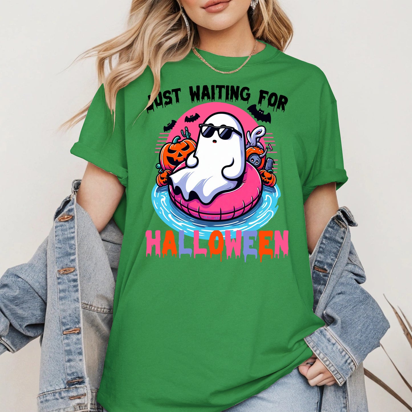 Chill Ghost Halloween Pool Float Shirt