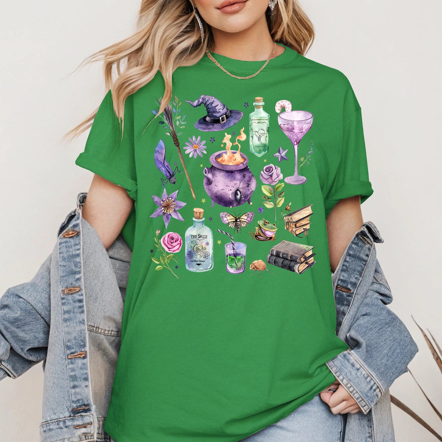 Witchy Vibes Watercolor Potion Tee