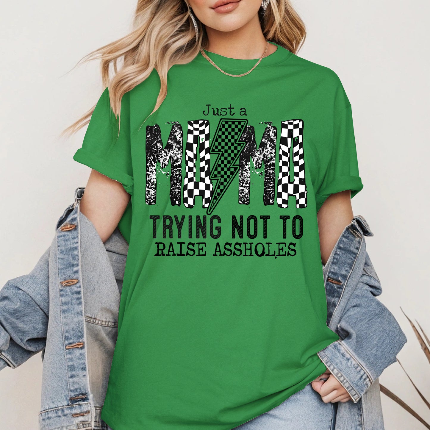 Just a Mama Trying Shirt Hoodie Sweatshirt Gift for Moms
