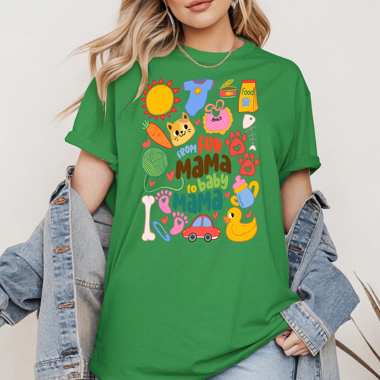 From Fur Mama to Baby Mama Shirt Hoodie Sweatshirt Gift