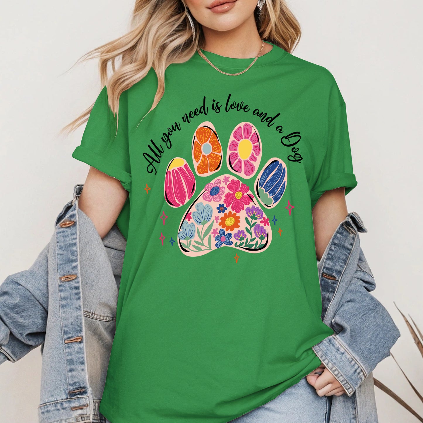 Floral Paw Print Shirt Hoodie Sweatshirt Gift for Pet Moms