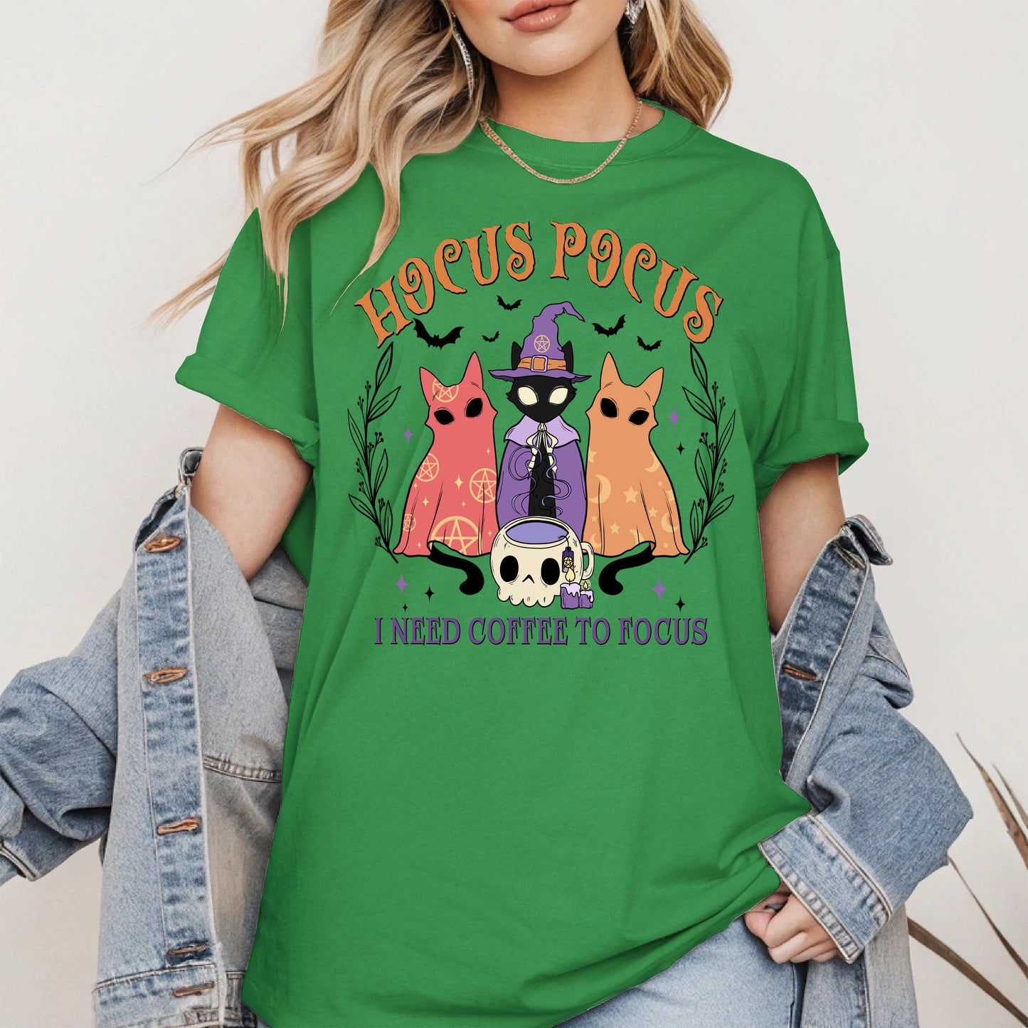 Hocus Pocus Coffee Cat Shirt