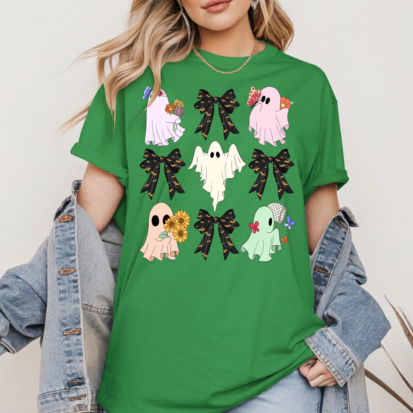 Cute Ghost and Bow Halloween Shirt