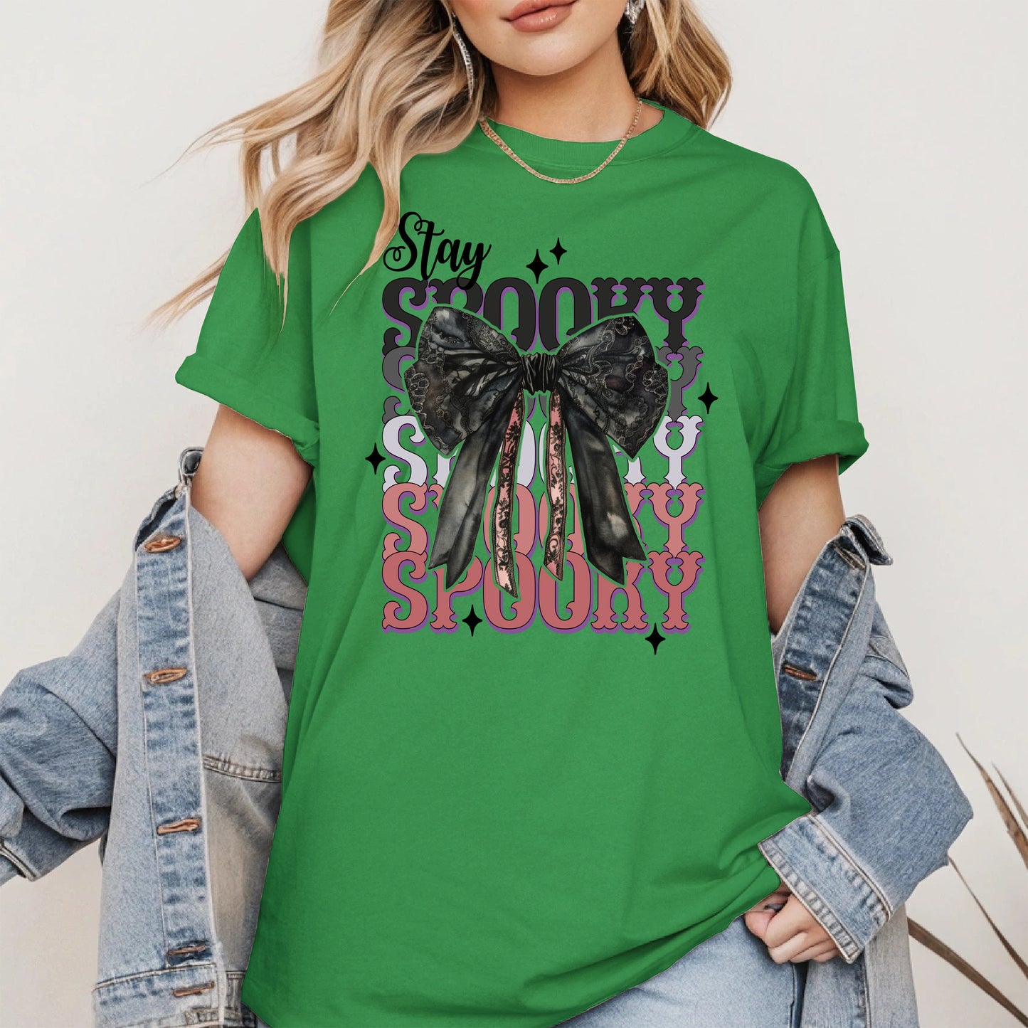 Gothic Spooky Bow Halloween Shirt