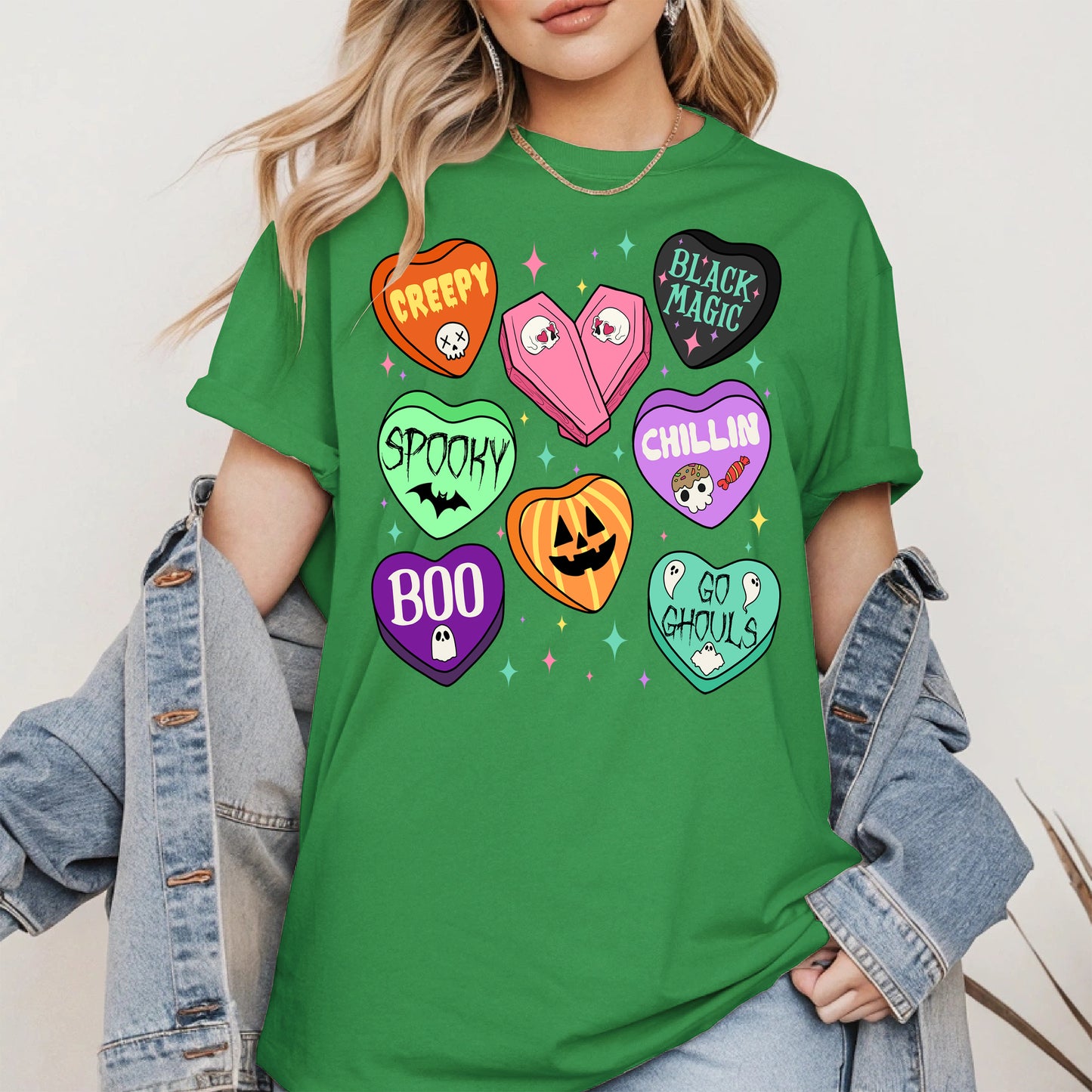 Spooky Candy Heart Halloween Shirt