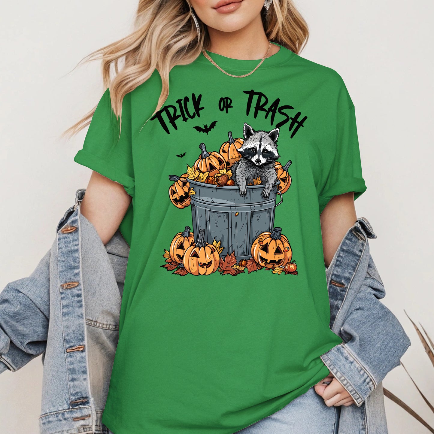 Trick or Trash Raccoon Halloween Shirt