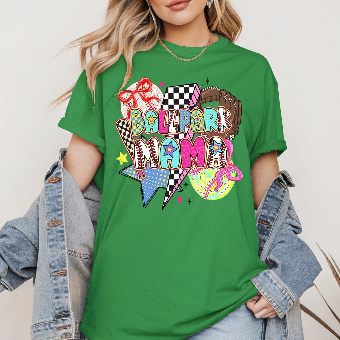 Ballpark Mama Shirt Sport Tee Hoodie Sweatshirt Gift for Baseball Moms
