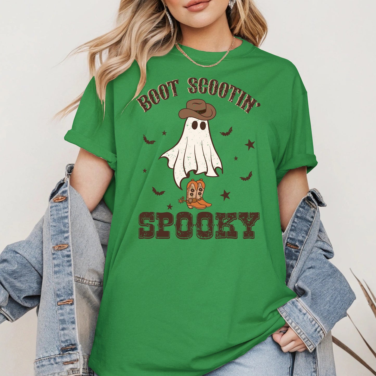 Boot Scootin Spooky Ghost Tee