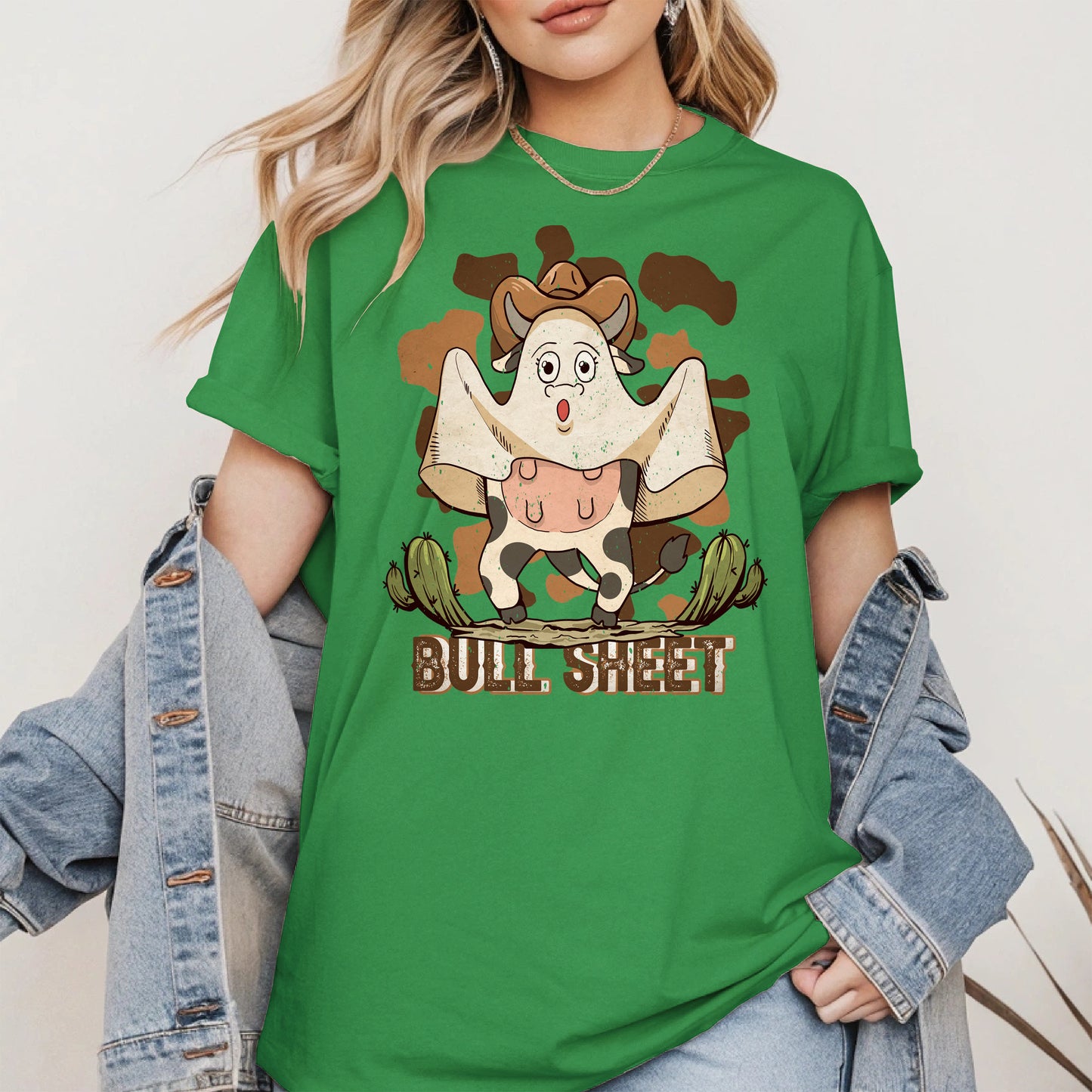 Bull Sheet Funny Ghost Cow Tee
