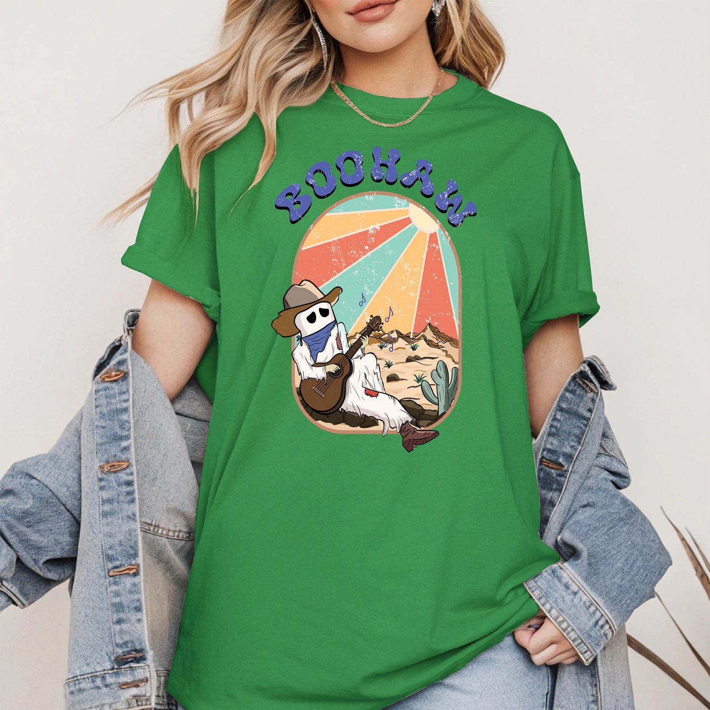 Boohaw Singing Ghost Western Tee