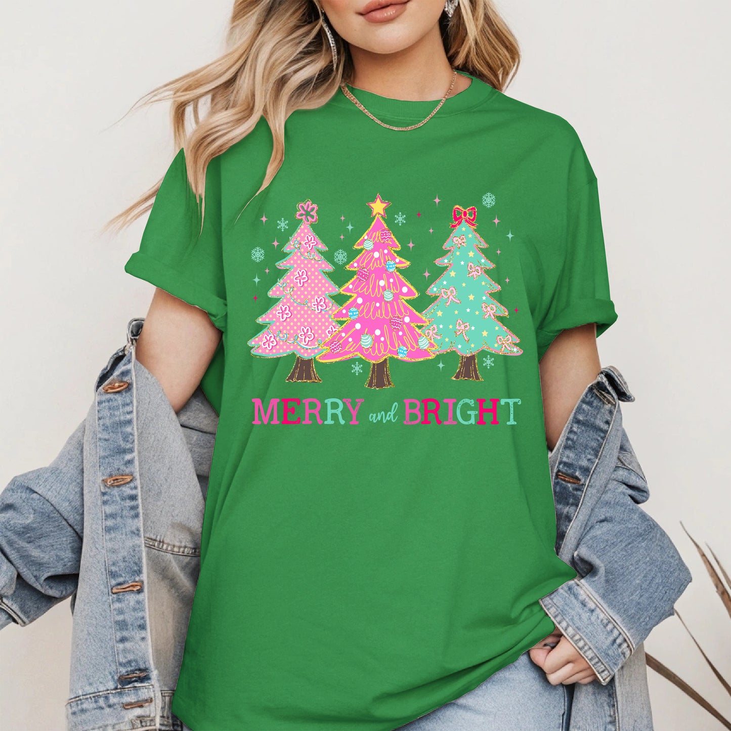 Merry and Bright Christmas Tree Shirt