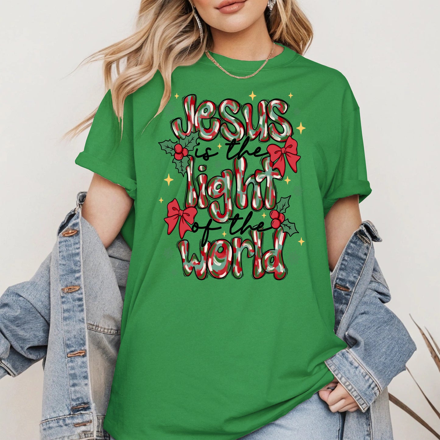 Jesus Light of the World Christmas Shirt