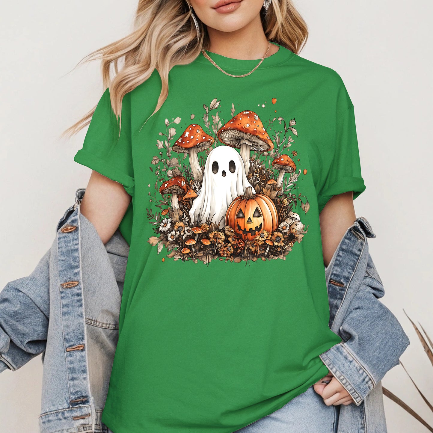 Floral Cute Ghost halloween shirt