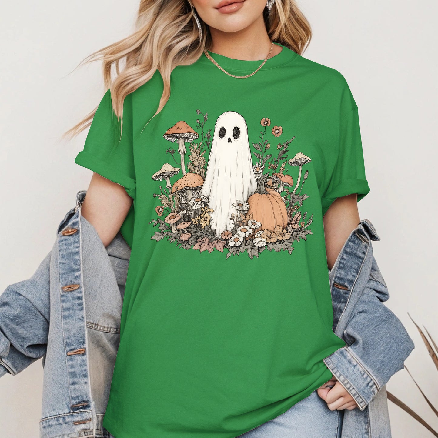 Retro Floral Ghost halloween shirt