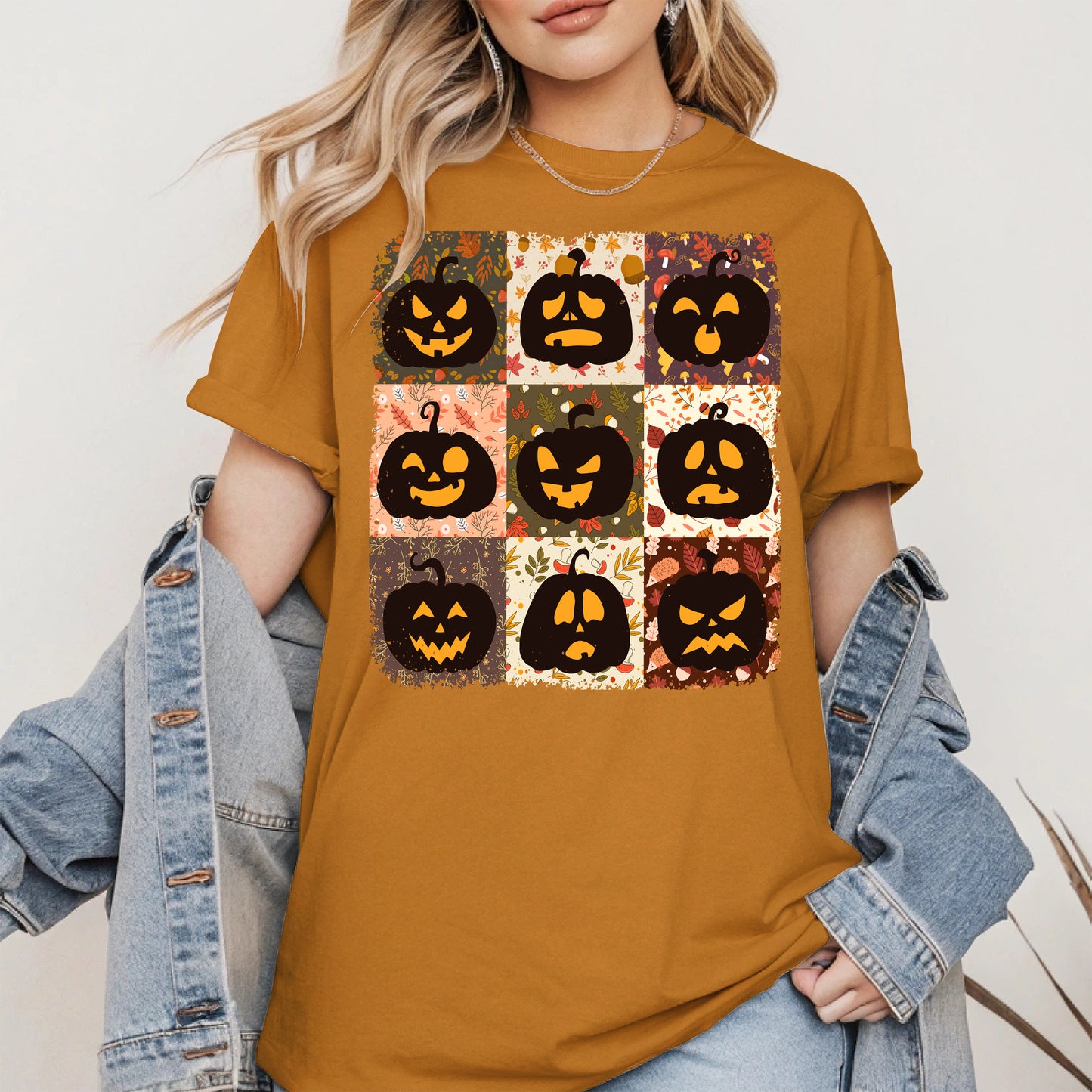 Funny Pumpkin Faces Shirt Hoodie Sweatshirt for Halloween Lovers