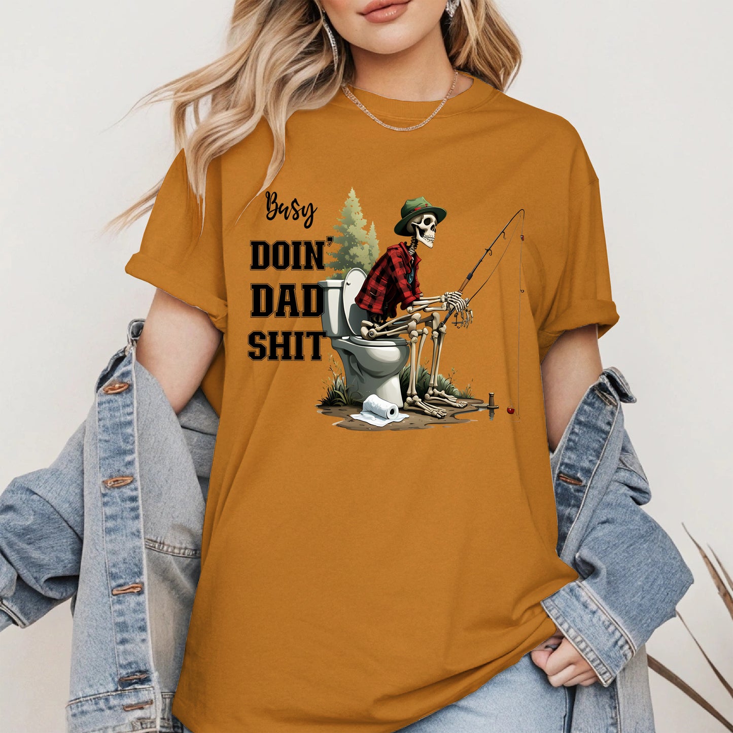 Funny Dad Fishing Skeleton Shirt Hoodie Sweatshirt
