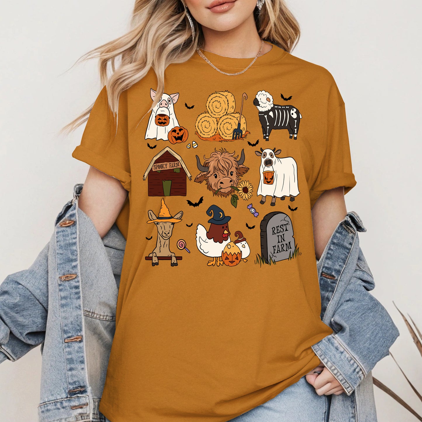Spooky Cute Halloween Farm Animal Shirt