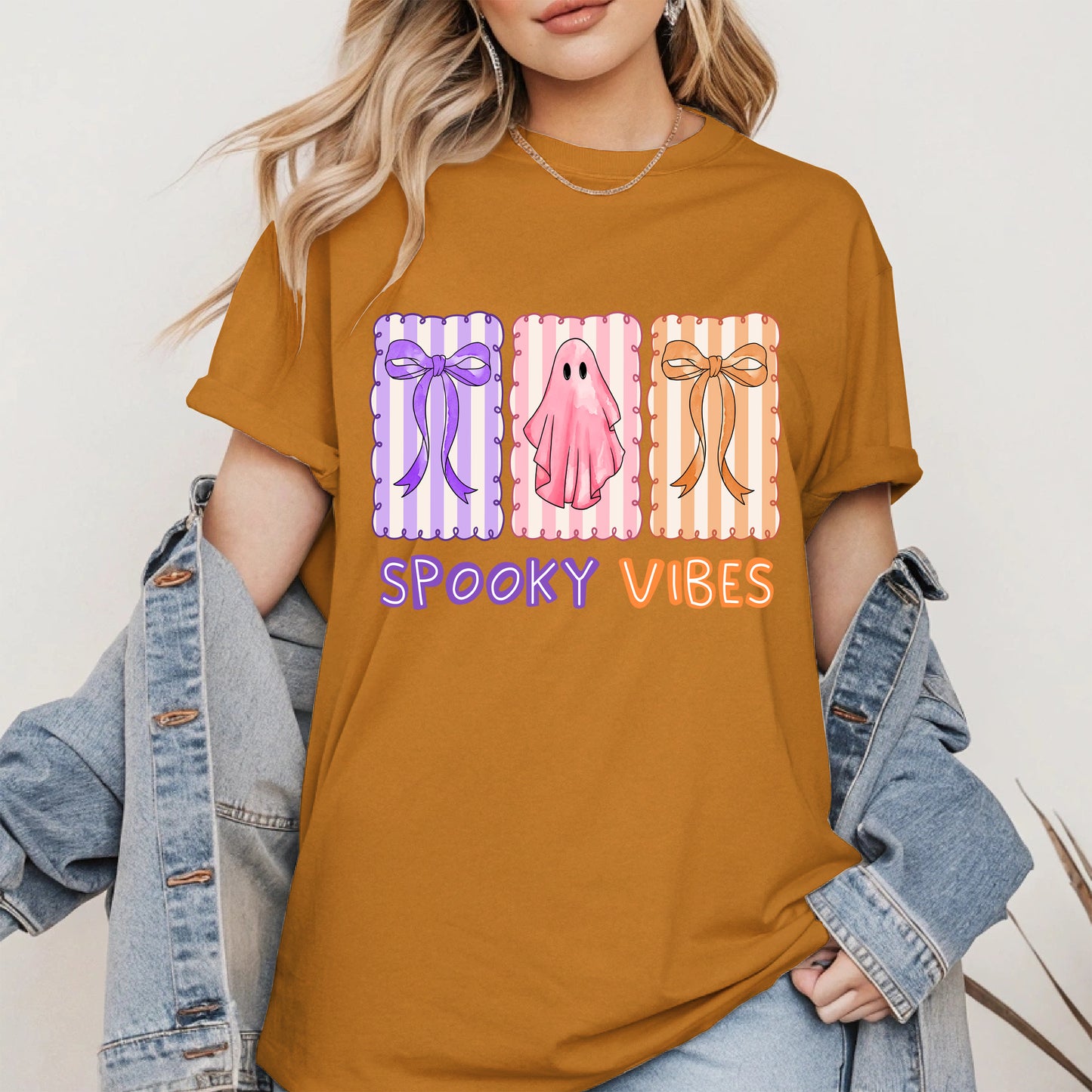 Spooky Vibes Shirt Hoodie Sweatshirt for Halloween and Fall Looks
