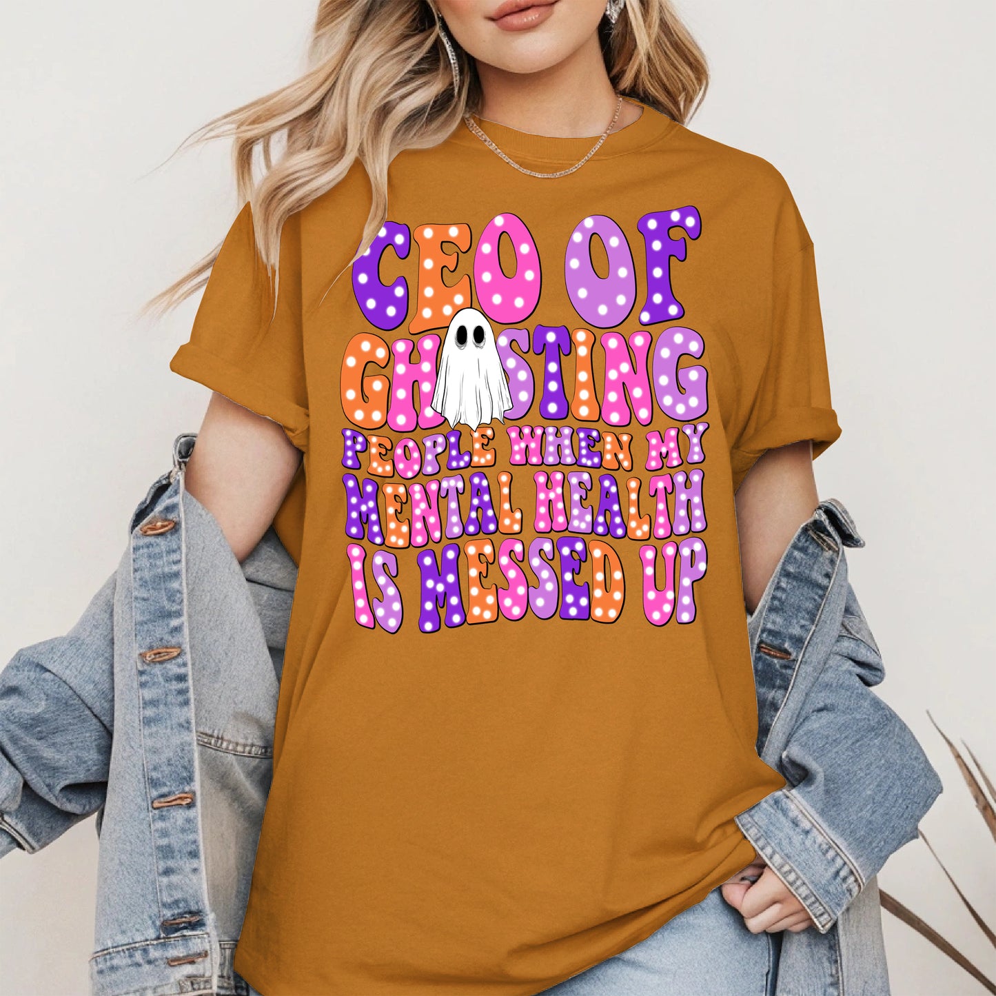 CEO of Ghosting Mental Health Shirt - Funny Ghost Tee