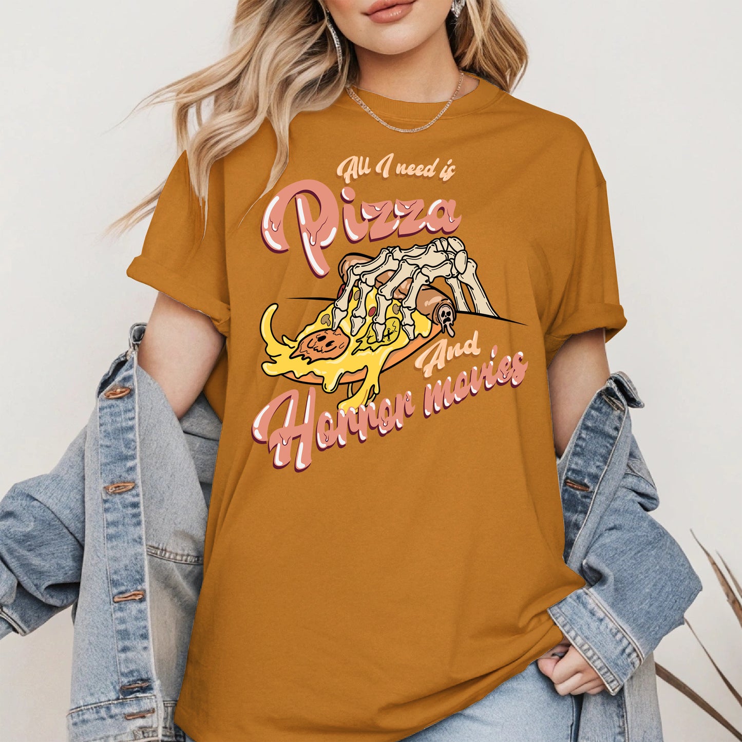 All I Need Is Pizza And Horror Movies Shirt