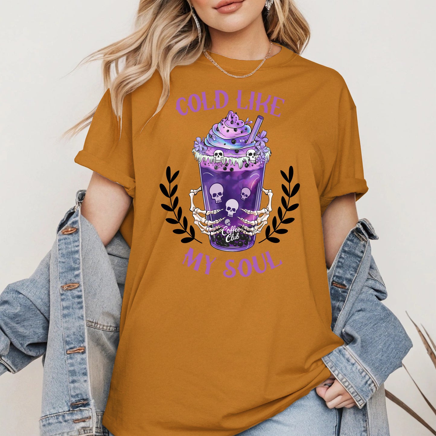 Cold Like My Soul Iced Coffee Halloween Shirt