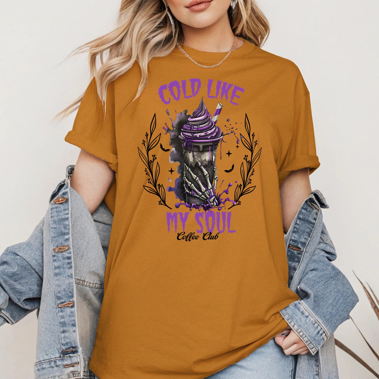 Cold Like My Soul Skeleton Drink Halloween Shirt