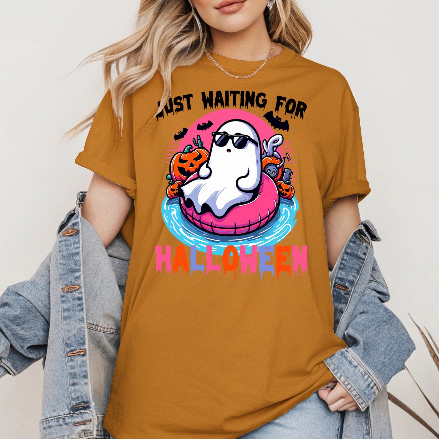 Chill Ghost Halloween Pool Float Shirt